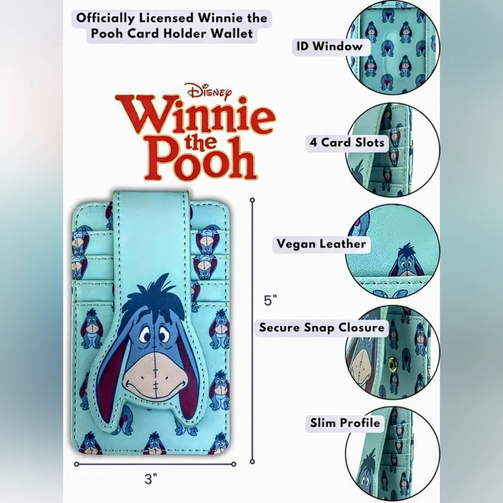 Loungefly Winnie the Pooh Eeyore  Butterflies Mini-Backpack,Charm,Wallet &Mirror - Picture 15 of 17